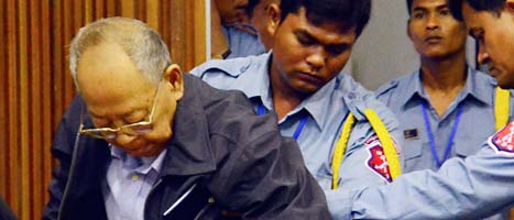 Ieng Sary var utrikesminister i Röda Khmerernas regering. 
Han är åtalad för folkmord och brott mot mänskligheten. Foto: Mark Peters/Scanpix